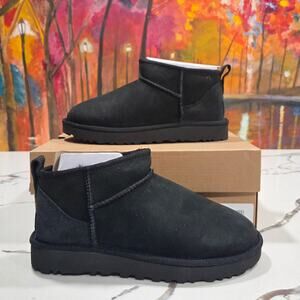 UGG W Classic Ultra Mini Black Size 6 Women's Winter Boots Low 1116109